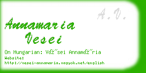 annamaria vesei business card